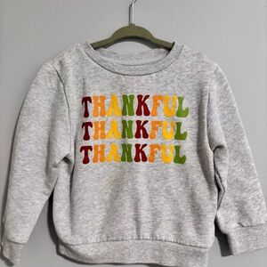 Gray “Thankful” Toddler Sweatshirt